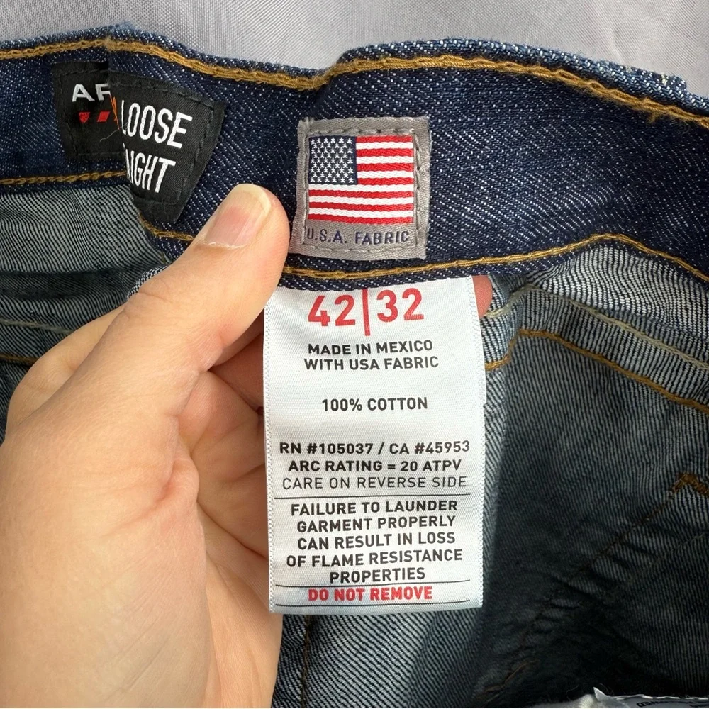 Ariat FR M3 Cat2 Loose Fit Straight Leg Jeans Size 42x32 NWT - Picture 8 of 10